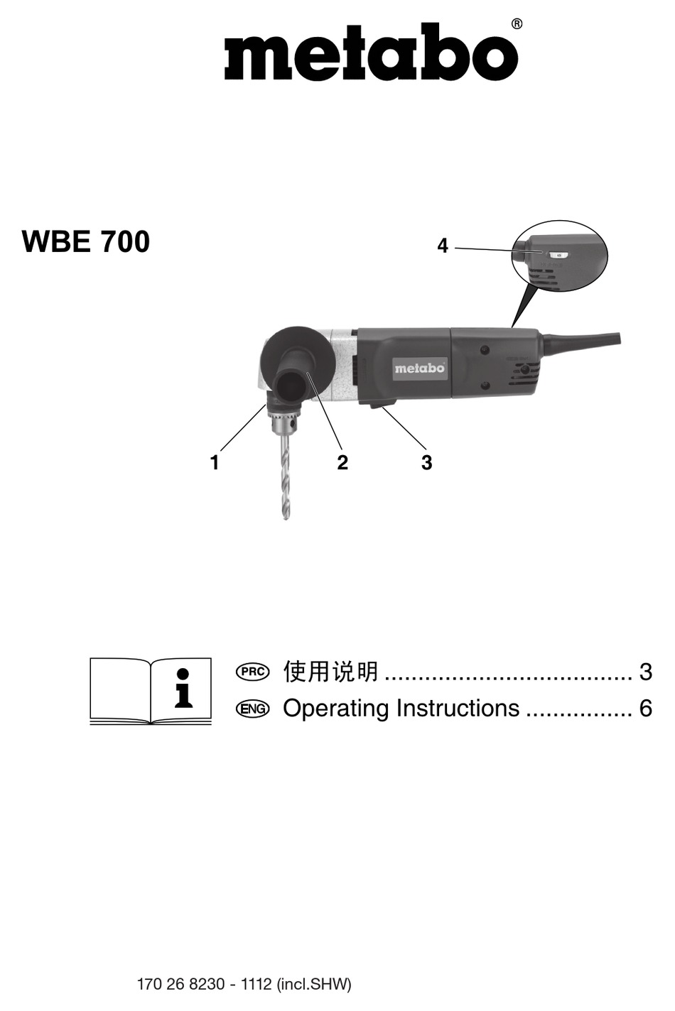 METABO WBE OPERATING INSTRUCTIONS MANUAL Pdf Download ManualsLib