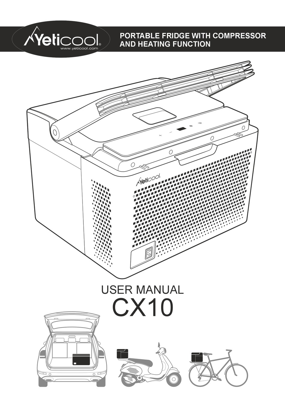 Yeticool TX95B Portable Fridge with Compressor User Manual