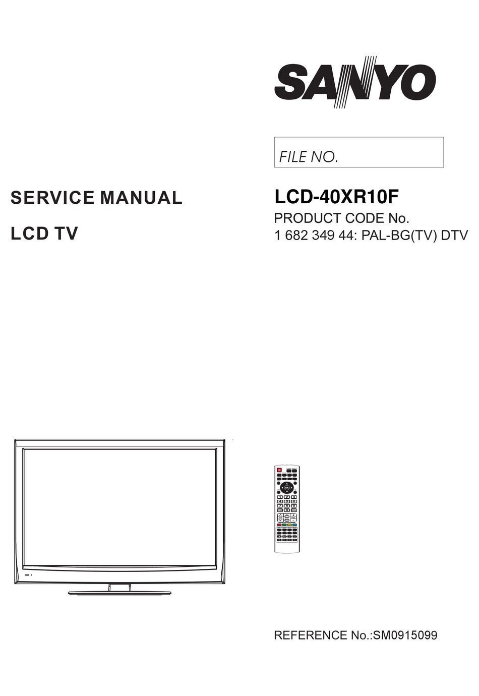 SANYO LCD-40XR10F SERVICE MANUAL Pdf Download | ManualsLib