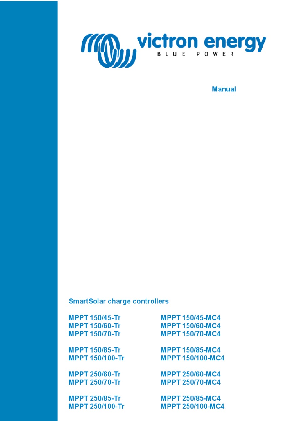 VICTRON ENERGY MPPT 150/60MC4 MANUAL Pdf Download ManualsLib