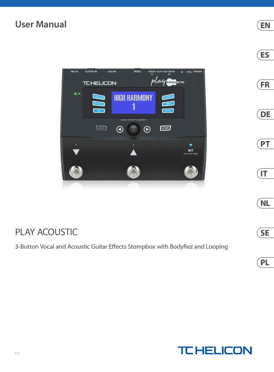 TCHELICON PLAY ACOUSTIC USER MANUAL Pdf Download ManualsLib