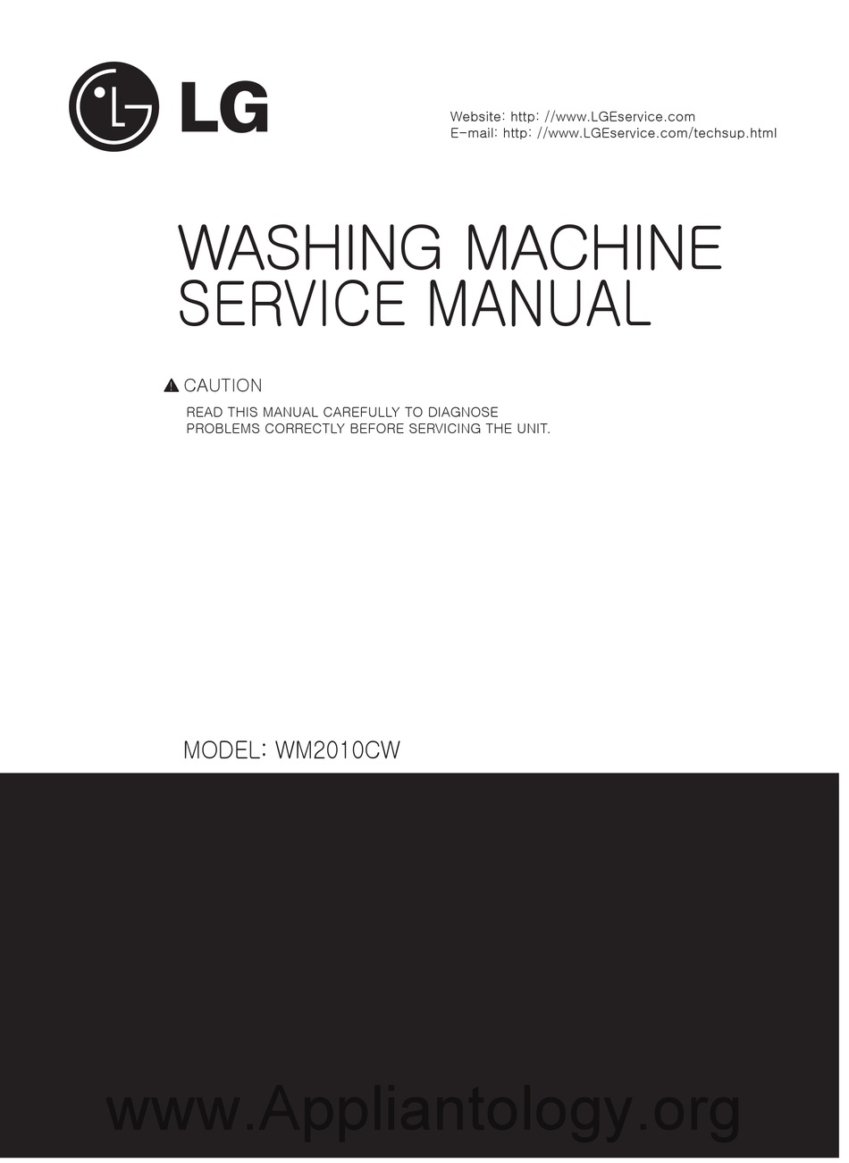 LG WM2010CW SERVICE MANUAL Pdf Download ManualsLib