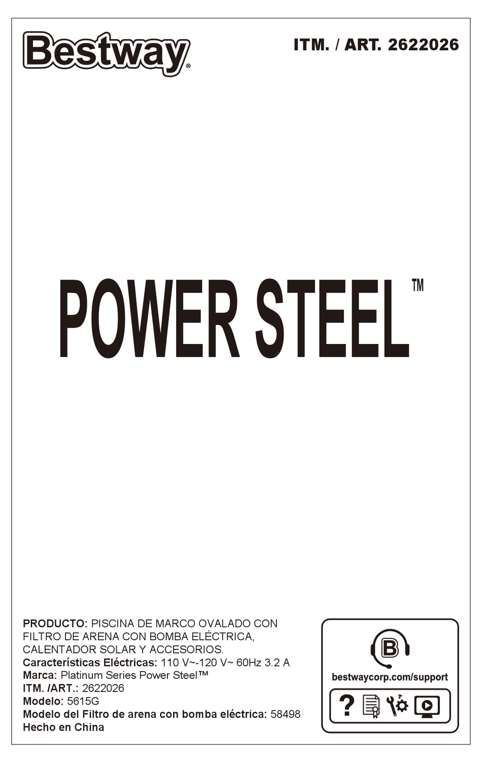 BESTWAY POWER STEEL 5615G INSTRUCTIONS MANUAL Pdf Download ManualsLib