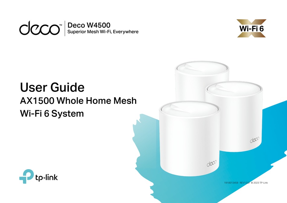 TPLINK DECO W4500 USER MANUAL Pdf Download ManualsLib