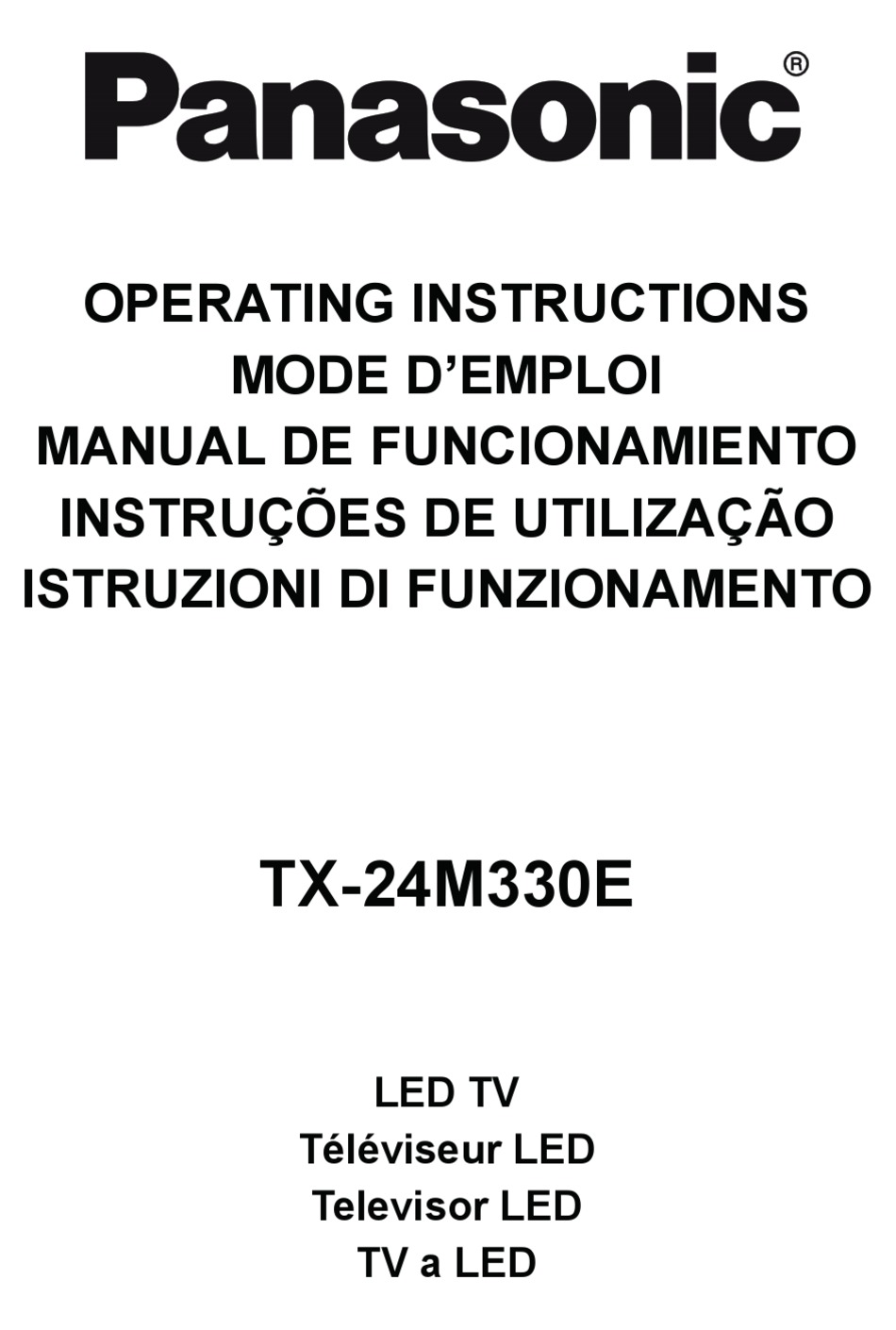 PANASONIC TX-24M330E OPERATING INSTRUCTIONS MANUAL Pdf Download ...