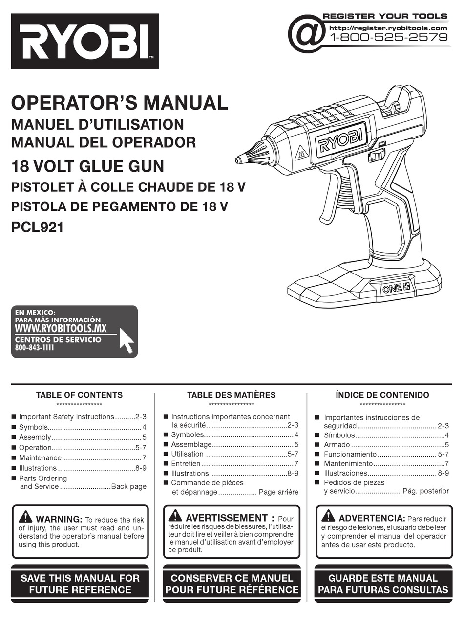 RYOBI PCL921 OPERATOR S MANUAL Pdf Download ManualsLib