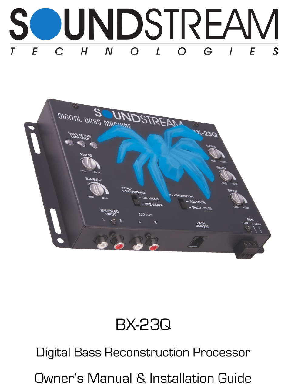 SOUNDSTREAM BX23Q OWNER