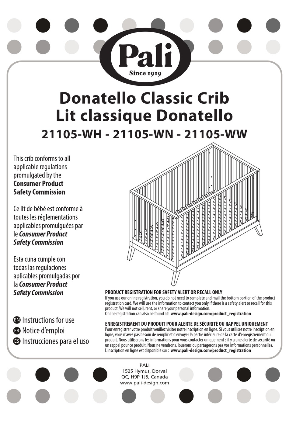 PALI DONATELLO 21105WH MANUAL Pdf Download ManualsLib