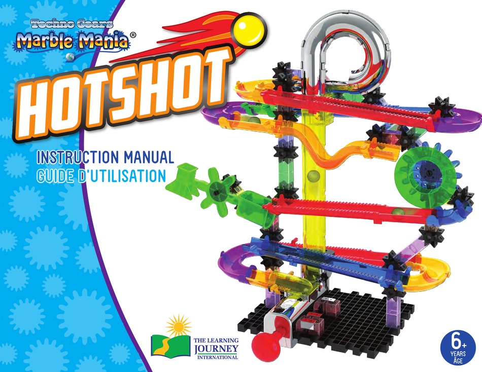 THE LEARNING JOURNEY TECHNO GEARS MARBLE MANIA HOTSHOT INSTRUCTION