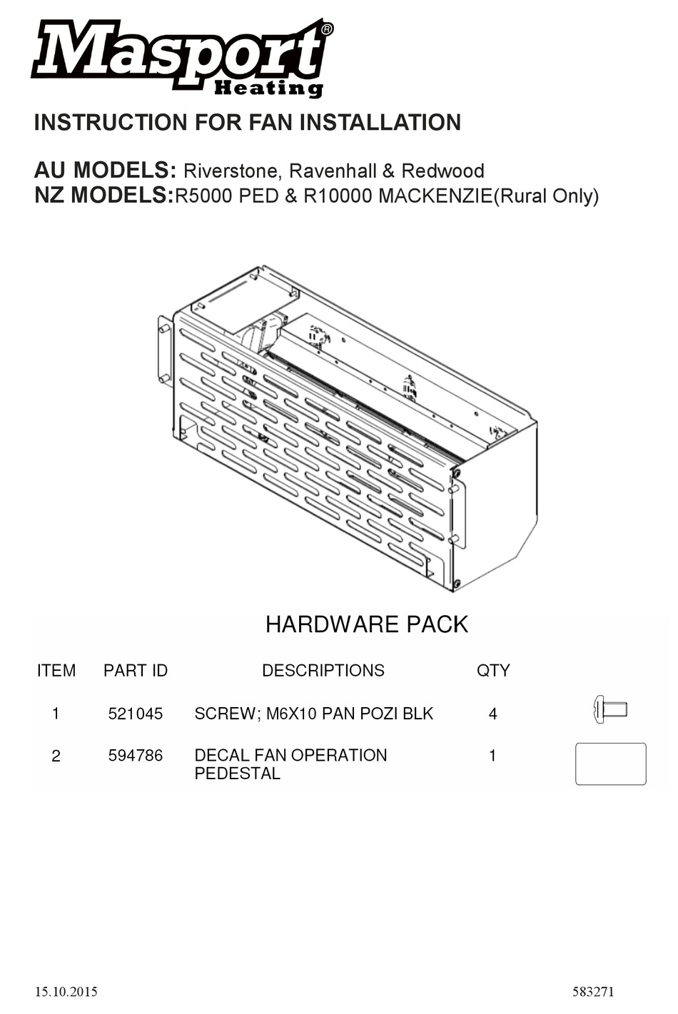 MASPORT RIVERSTONE INSTRUCTIONS MANUAL Pdf Download ManualsLib