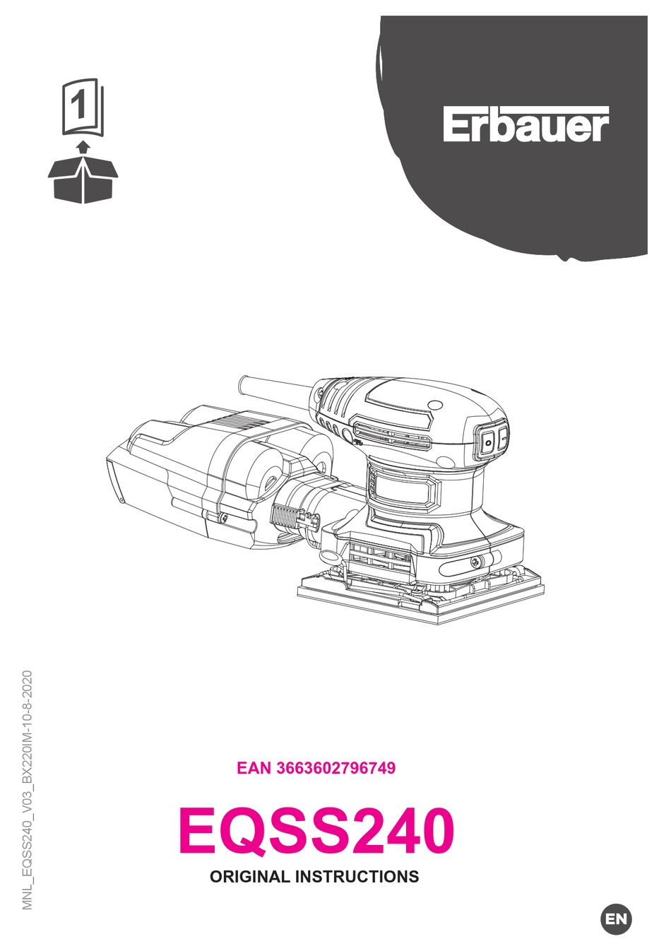 ERBAUER EQSS240 ORIGINAL INSTRUCTIONS MANUAL Pdf Download ManualsLib