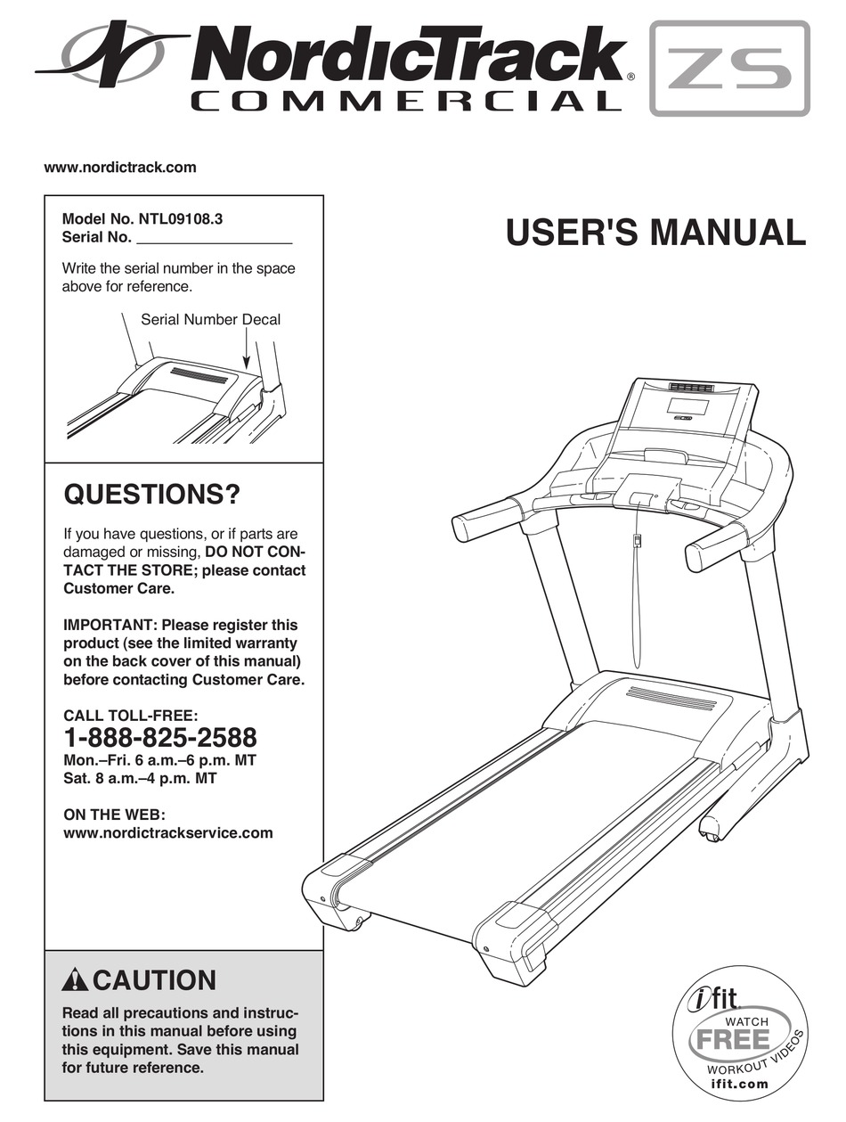 Nordictrack commercial top zs manual