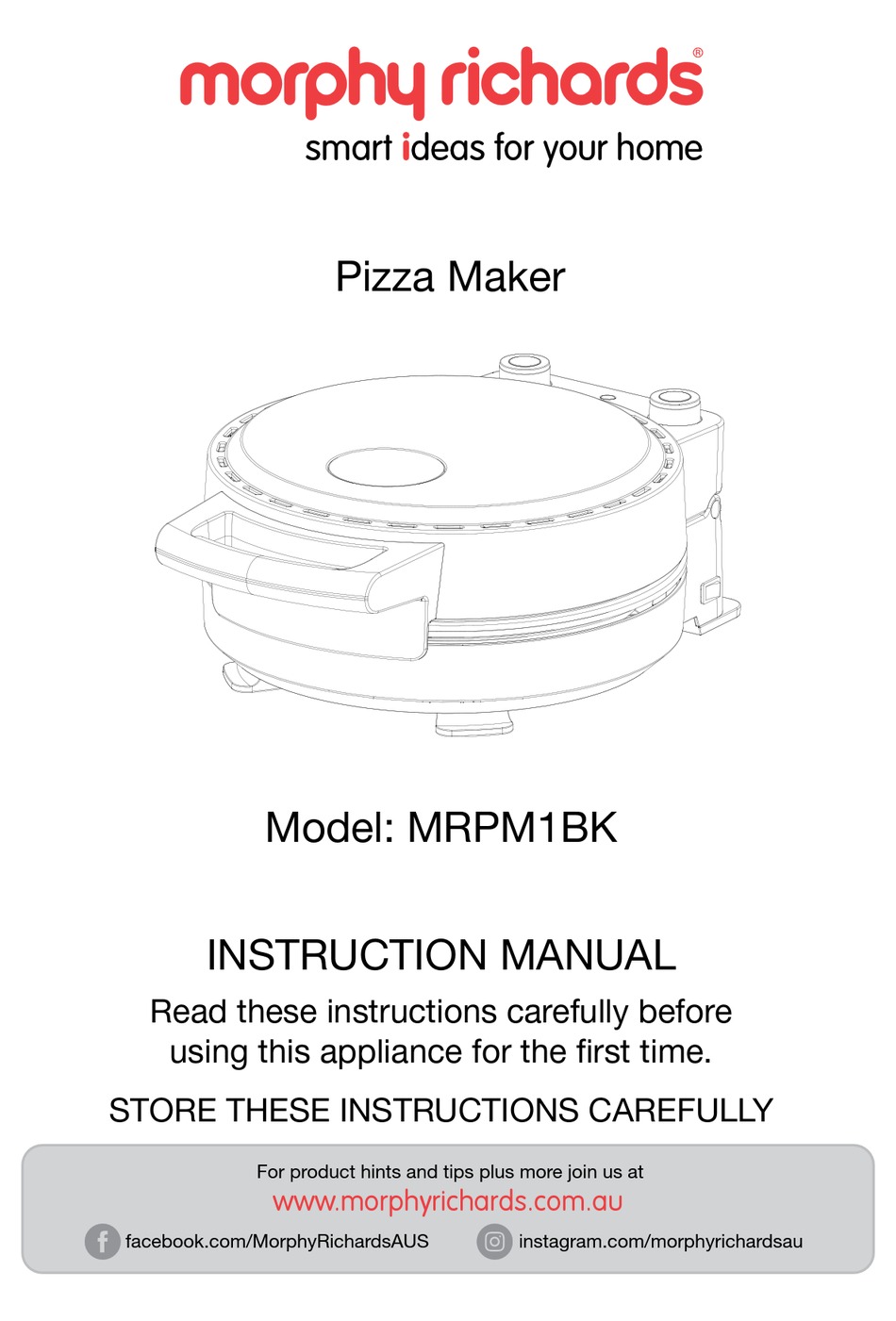 MORPHY RICHARDS MRPM1BK INSTRUCTION MANUAL Pdf Download ManualsLib