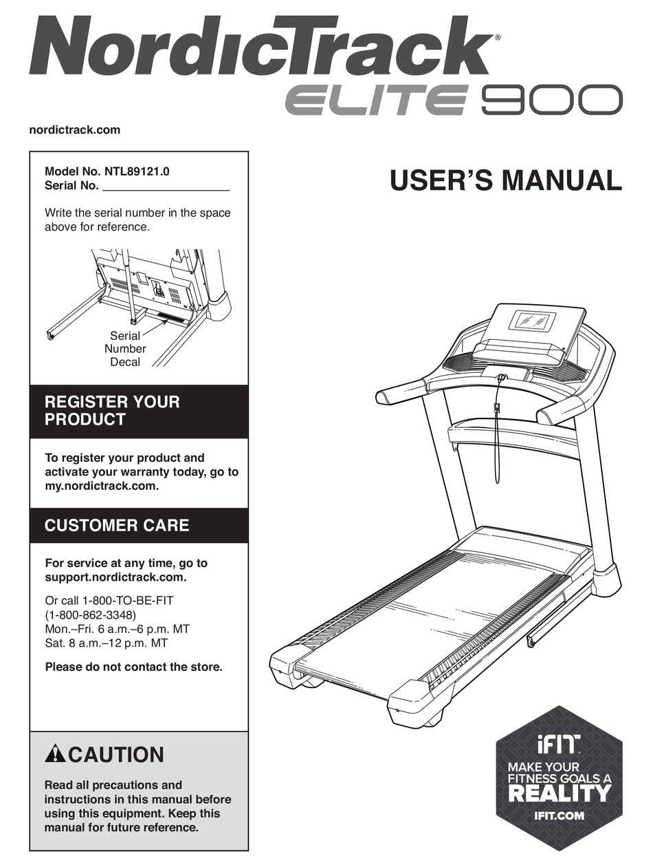 ICON HEALTH FITNESS NORDICTRACK ELITE 900 USER MANUAL Pdf