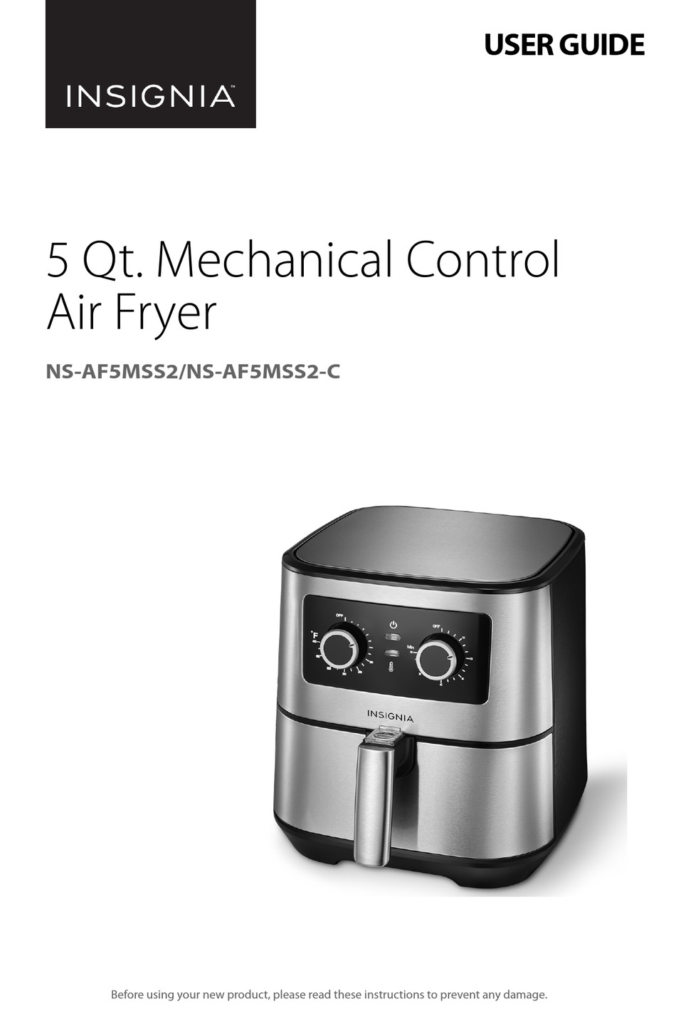 3.4Qt. Digital Control Air Fryer User Manual [NS-AF32DBK9]