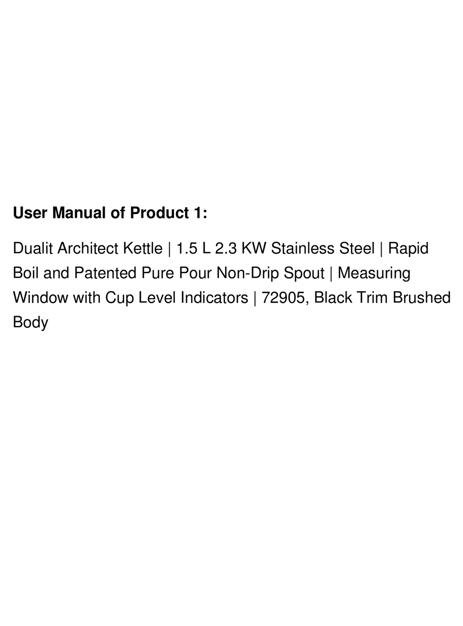 DUALIT 72905 INSTRUCTION MANUAL Pdf Download ManualsLib