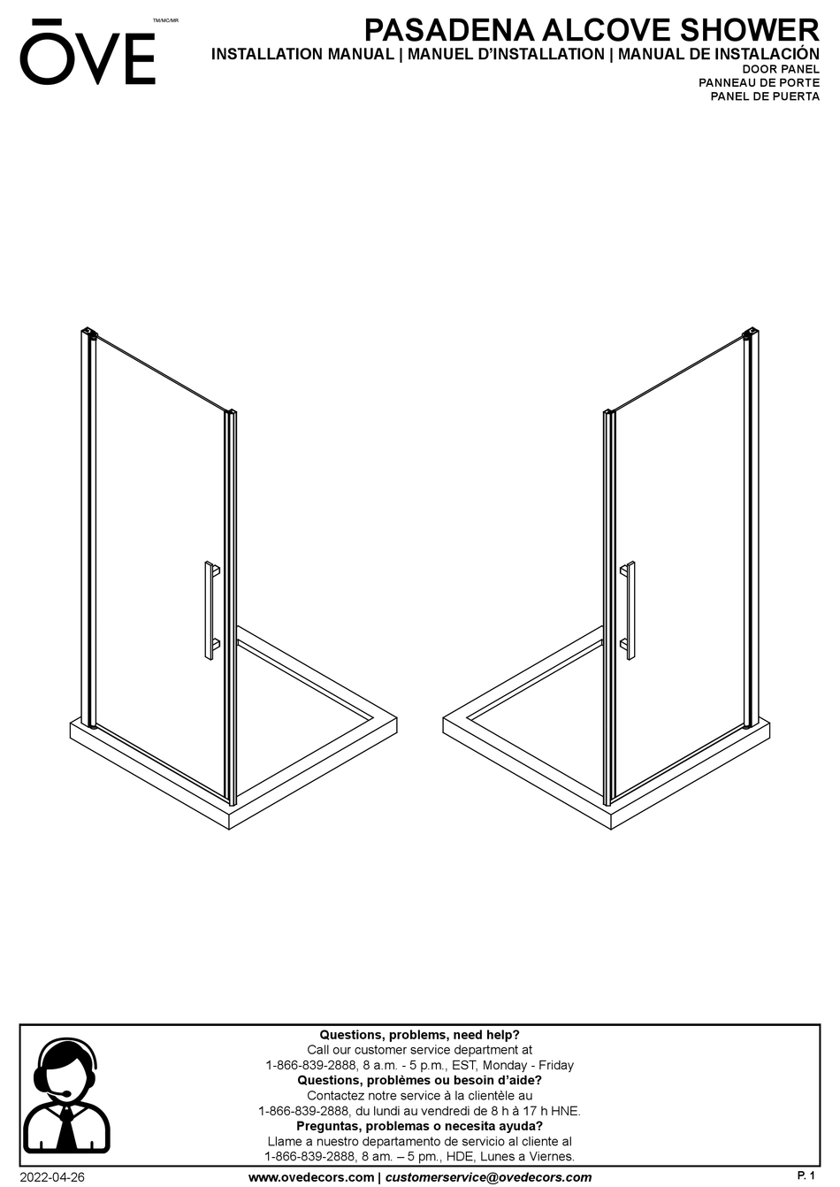 OVE PASADENA PA0600300 INSTALLATION MANUAL Pdf Download ManualsLib