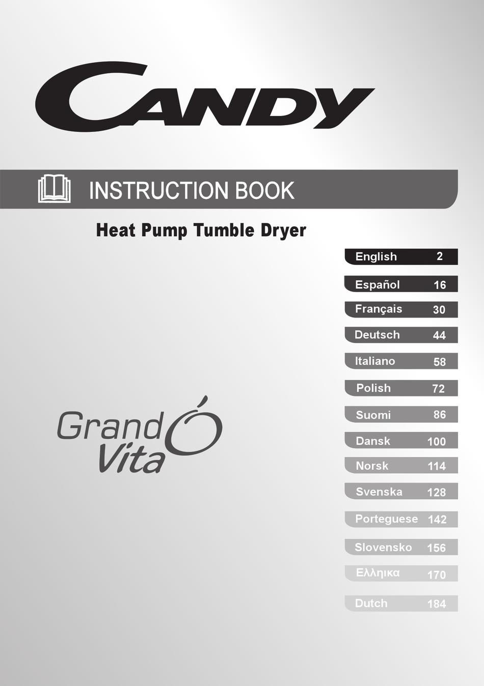 CANDY GRAND O VITA GVH D913A2 INSTRUCTION BOOK Pdf Download ManualsLib