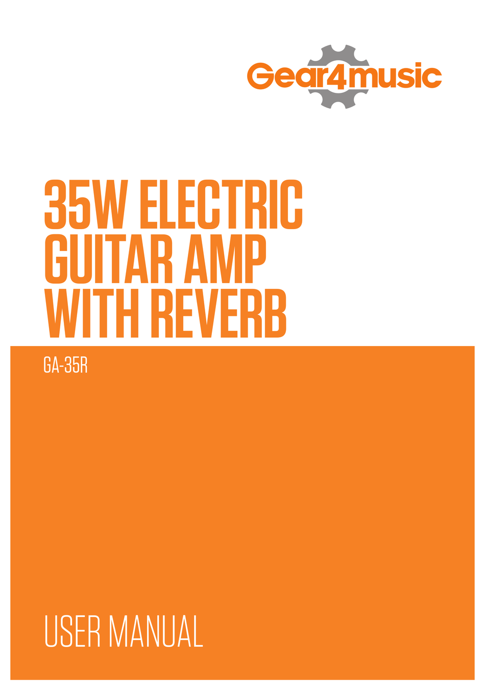GEAR4MUSIC GA35R USER MANUAL Pdf Download ManualsLib