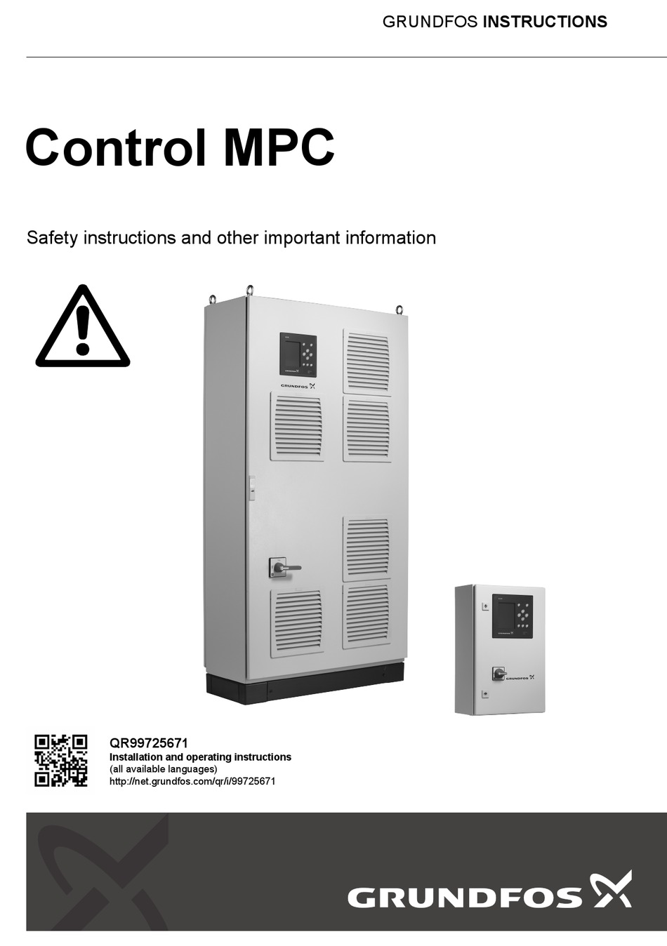 GRUNDFOS CONTROL MPC SAFETY INSTRUCTIONS AND OTHER IMPORTANT ...