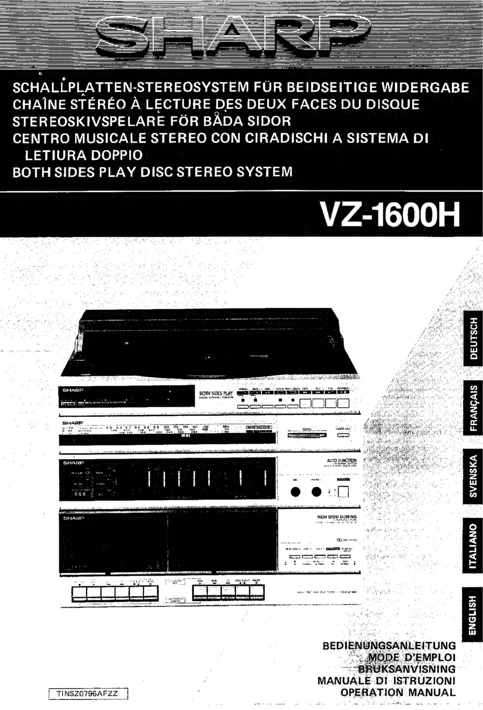 SHARP VZ-1600H OPERATION MANUAL Pdf Download | ManualsLib