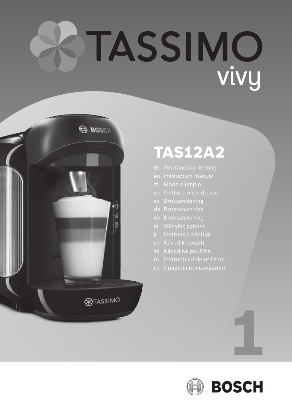 BOSCH TASSIMO VIVY INSTRUCTION MANUAL Pdf Download ManualsLib