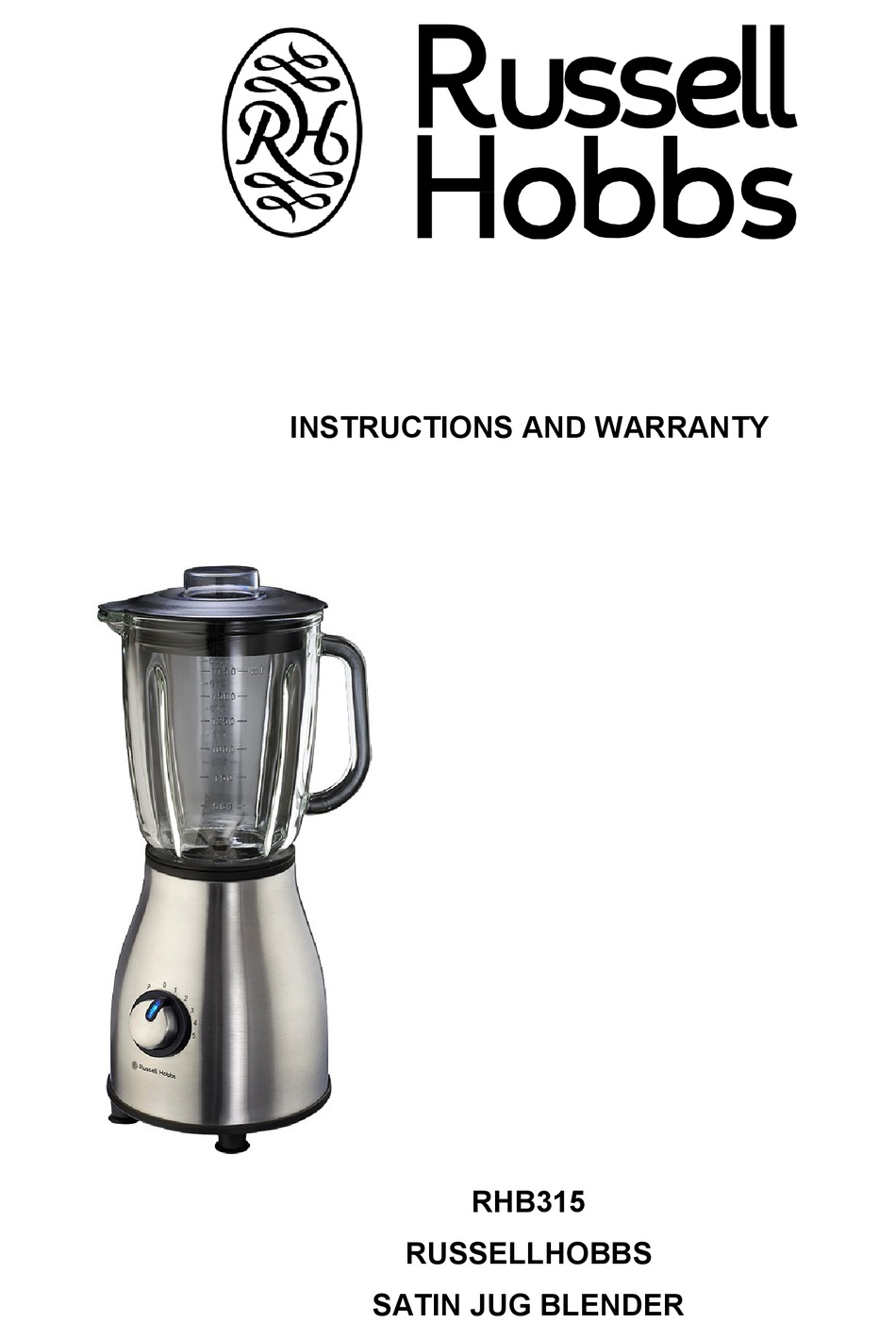 RUSSELL HOBBS RHB315 INSTRUCTIONS AND WARRANTY Pdf Download ManualsLib