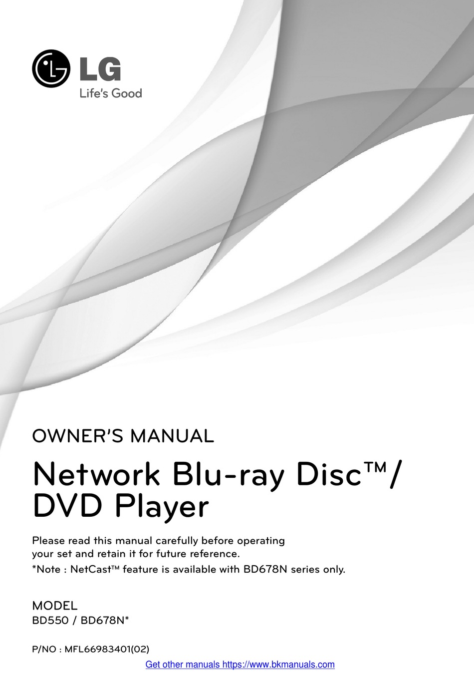 LG BD678N SERIES OWNER'S MANUAL Pdf Download | ManualsLib