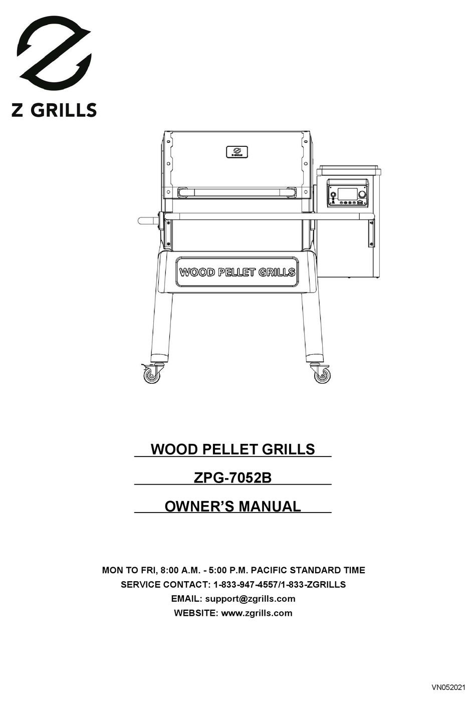 Z GRILLS ZPG-7052B OWNER'S MANUAL Pdf Download | ManualsLib