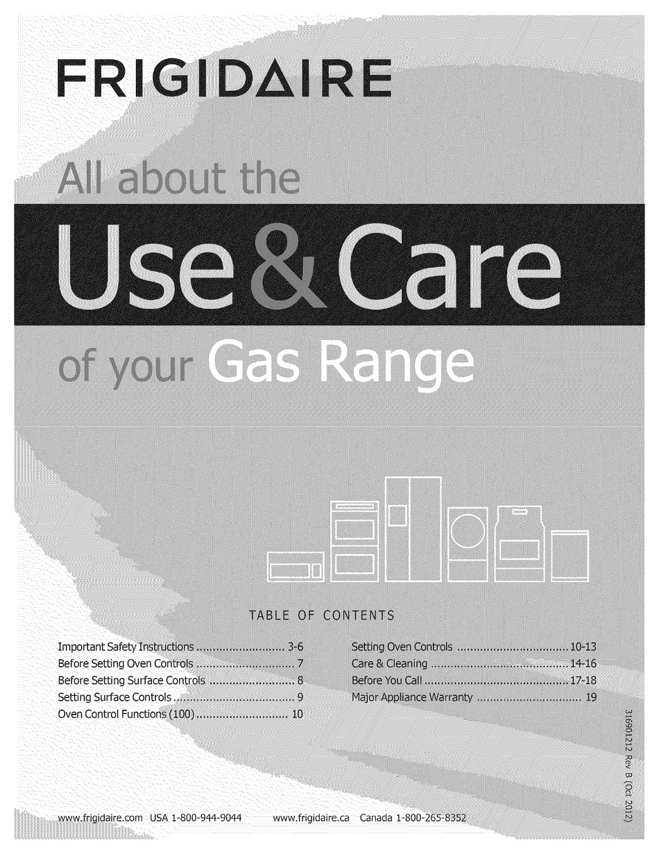 FRIGIDAIRE FFGF3047LSF USE & CARE MANUAL Pdf Download ManualsLib