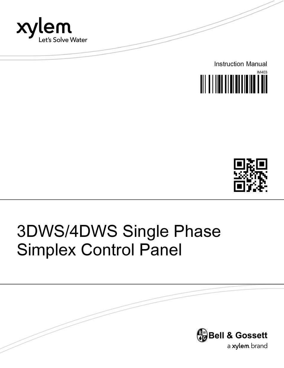 XYLEM BELL & GOSSETT 3DWS INSTRUCTION MANUAL Pdf Download | ManualsLib