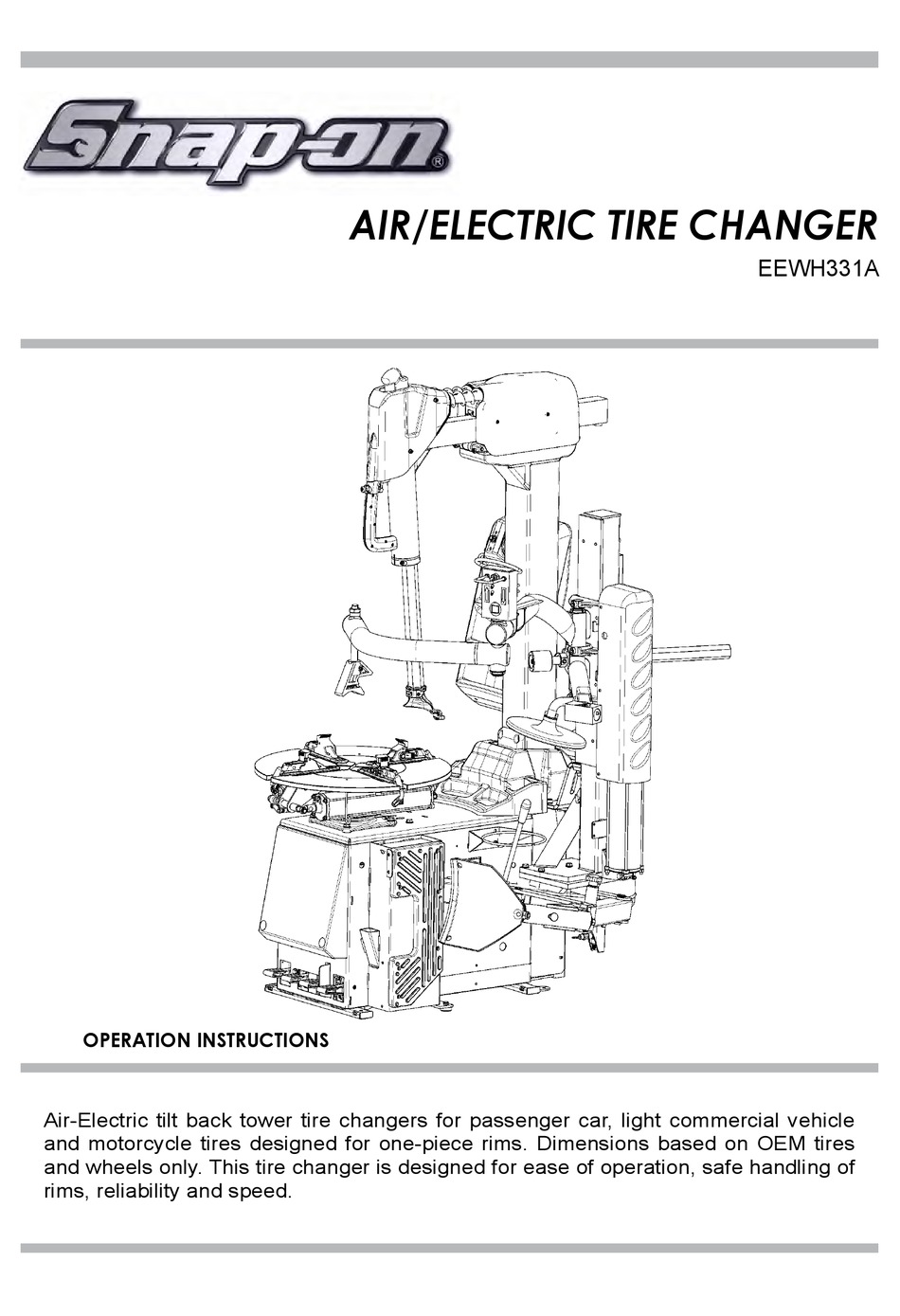 SNAPON EEWH331A OPERATION INSTRUCTIONS MANUAL Pdf Download ManualsLib