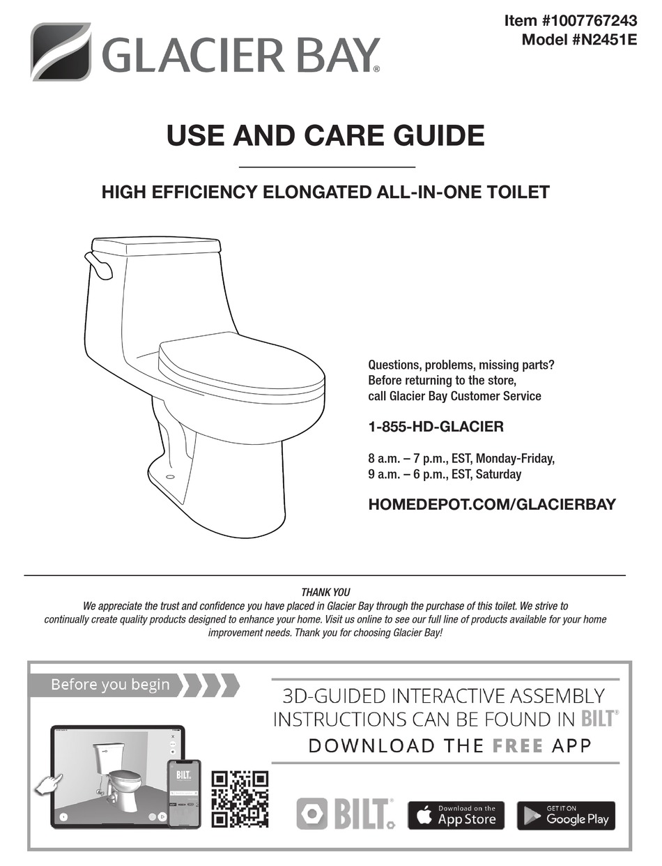 GLACIER BAY N2451E USE AND CARE MANUAL Pdf Download ManualsLib