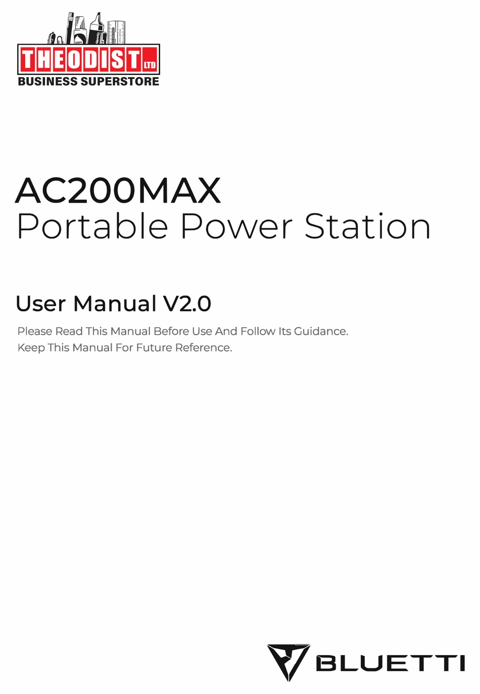 BLUETTI AC200MAX USER MANUAL Pdf Download ManualsLib