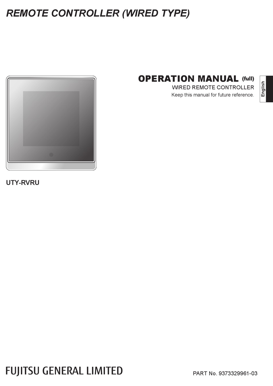 FUJITSU UTYRVRU OPERATION MANUAL Pdf Download ManualsLib