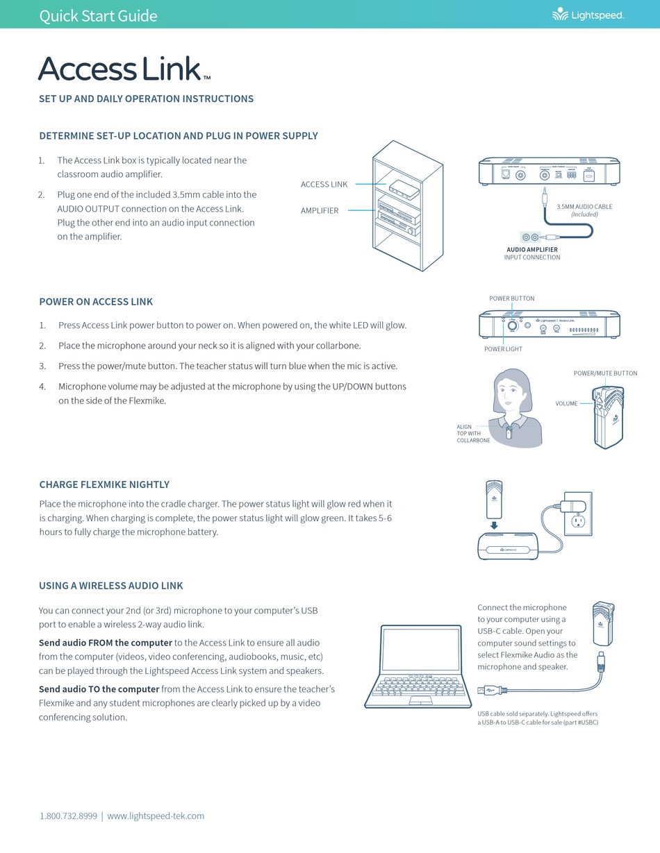 LIGHTSPEED ACCESS LINK QUICK START MANUAL Pdf Download ManualsLib