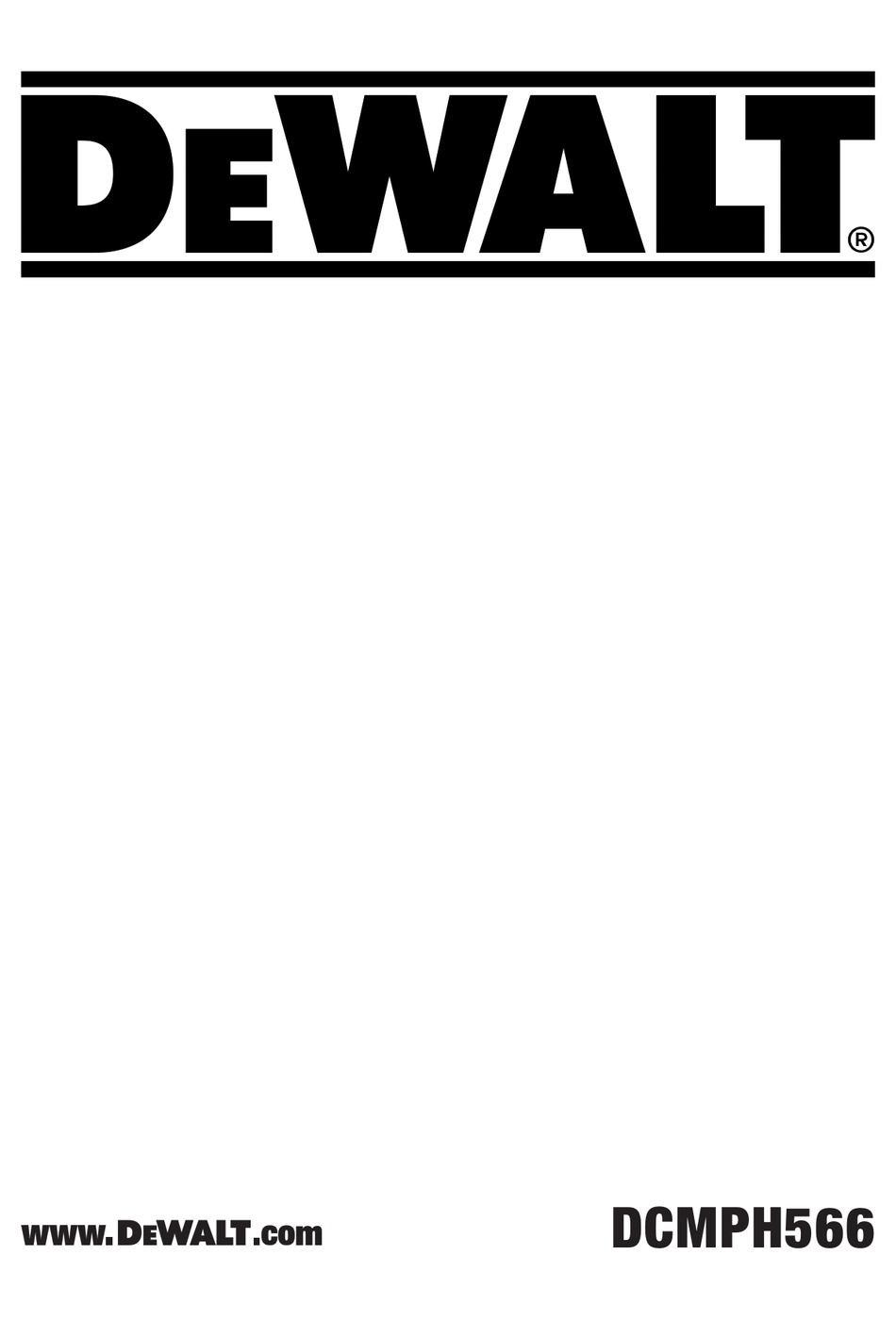 DEWALT DCMPH566N-XJ ORIGINAL INSTRUCTIONS MANUAL Pdf Download | ManualsLib
