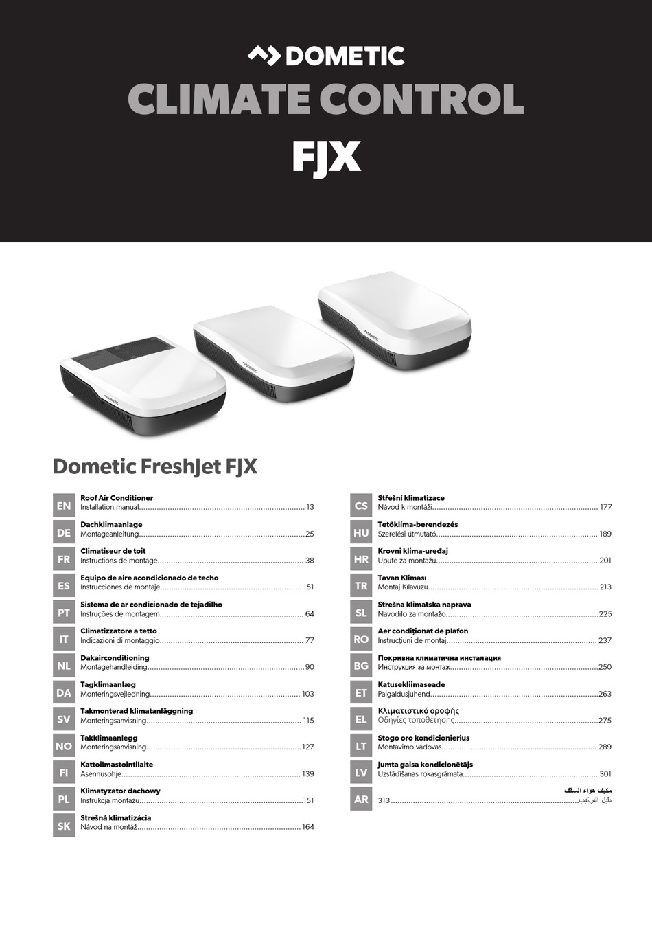 Dometic FreshJet FJX ADBM - Luftverteilerbox, manuelle Bedienung
