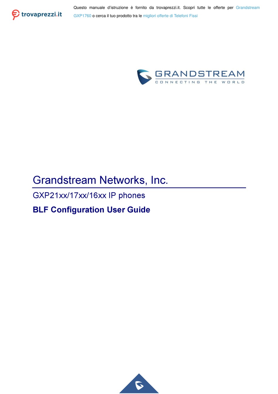 GRANDSTREAM NETWORKS GXP17 SERIES CONFIGURATION USER MANUAL Pdf