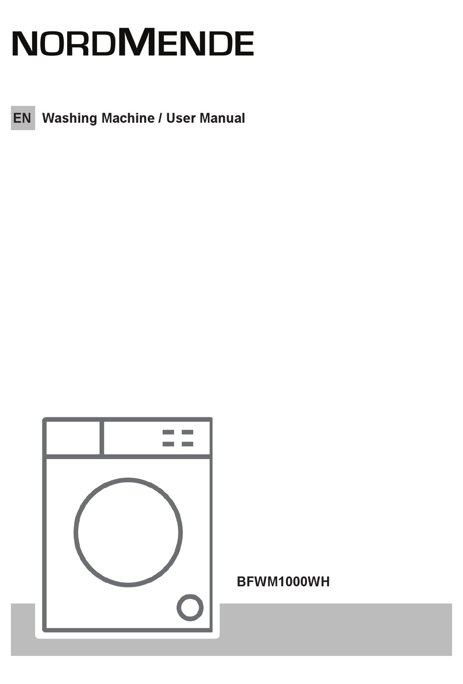 NORDMENDE BFWM1000WH USER MANUAL Pdf Download | ManualsLib