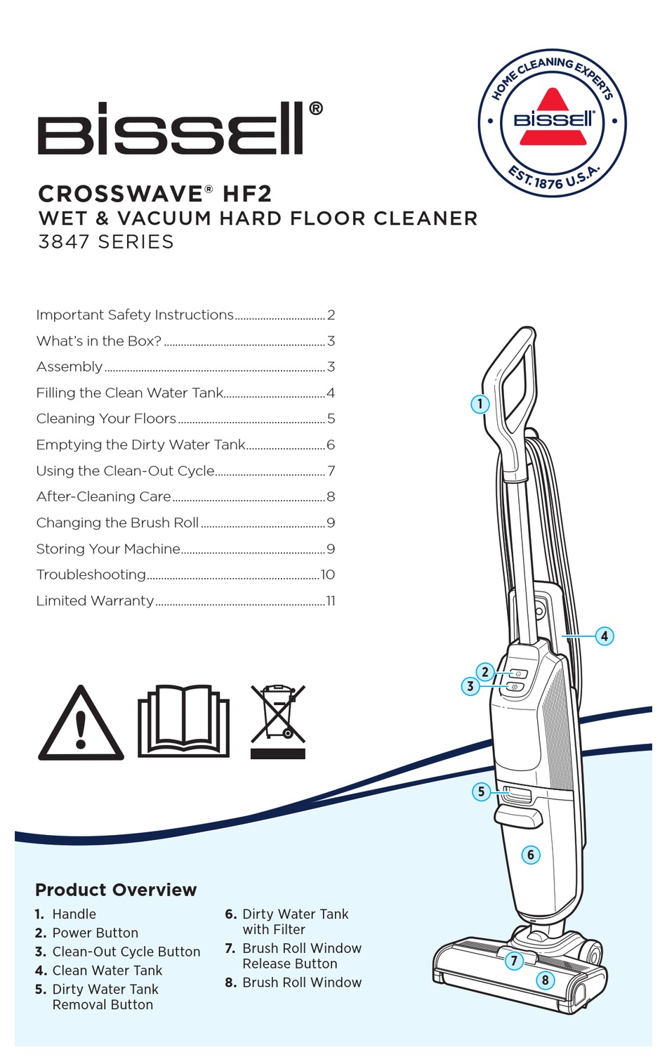 Using The Clean-Out Cycle - Bissell CROSSWAVE HF2 Manual [Page 7]