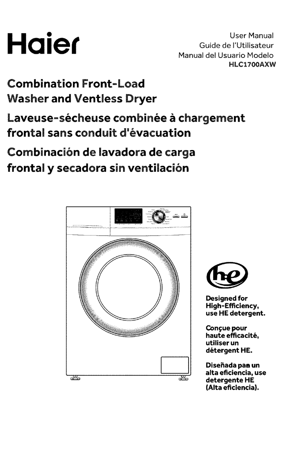 HAIER HLC1700AXW USER MANUAL Pdf Download ManualsLib