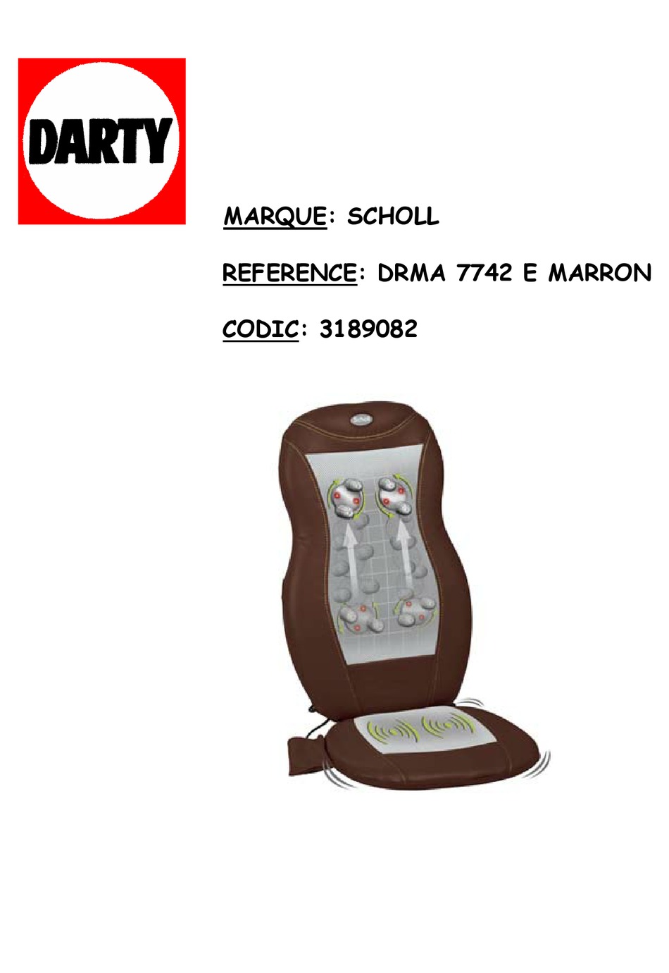 Masseur Ultimate Scholl Pour Le Dos - Coussin De Massage D'occasion, Fonctionne Bien