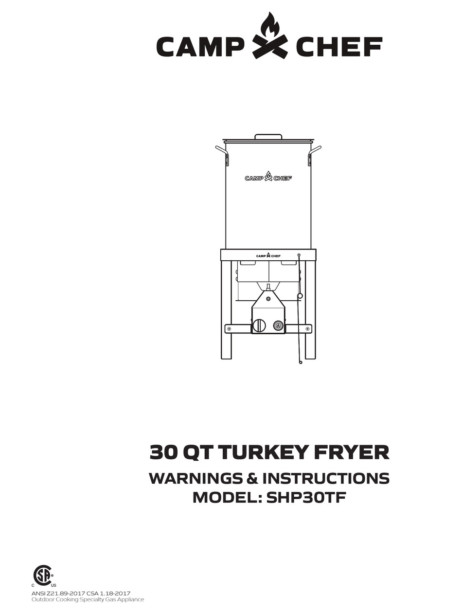 CAMP CHEF SHP30TF INSTRUCTIONS MANUAL Pdf Download ManualsLib