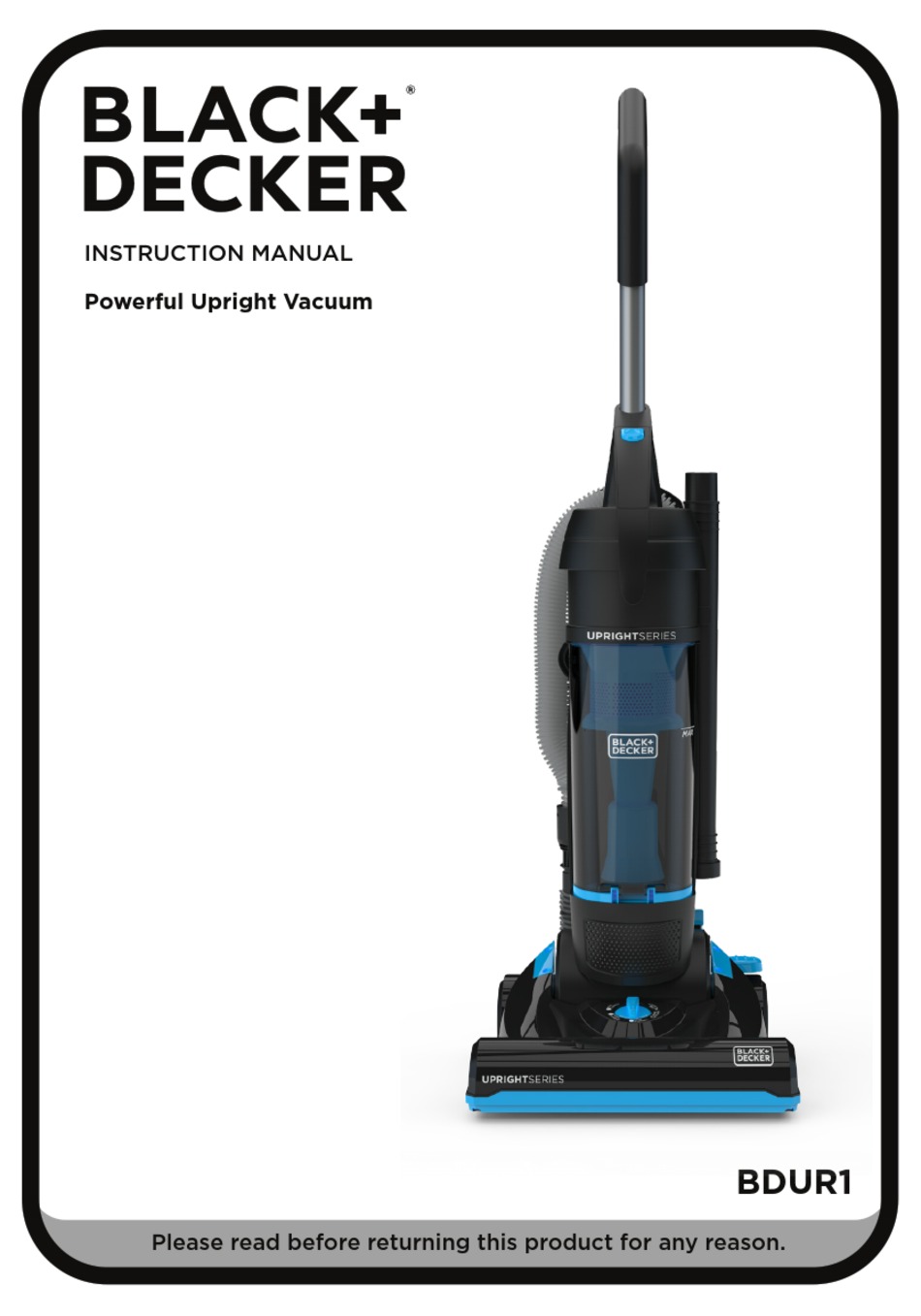 BLACK DECKER BDUR1 INSTRUCTION MANUAL Pdf Download ManualsLib