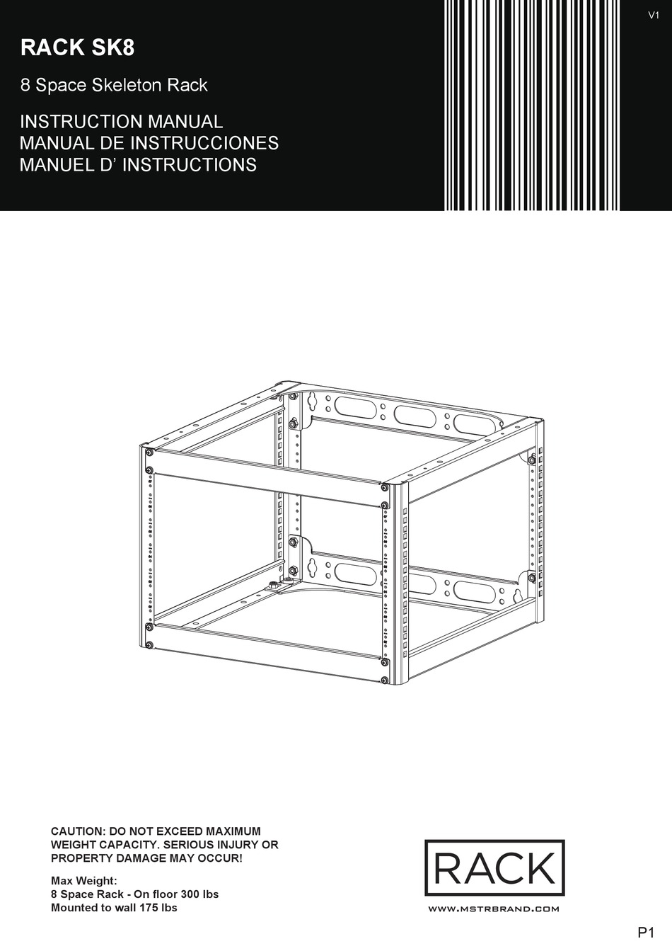 MSTR BRAND RACK SK8 INSTRUCTION MANUAL Pdf Download | ManualsLib