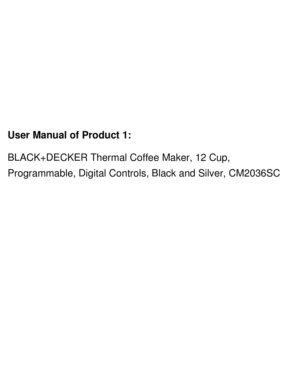 Troubleshooting Black Decker CM2036SC Manual Page 15 ManualsLib