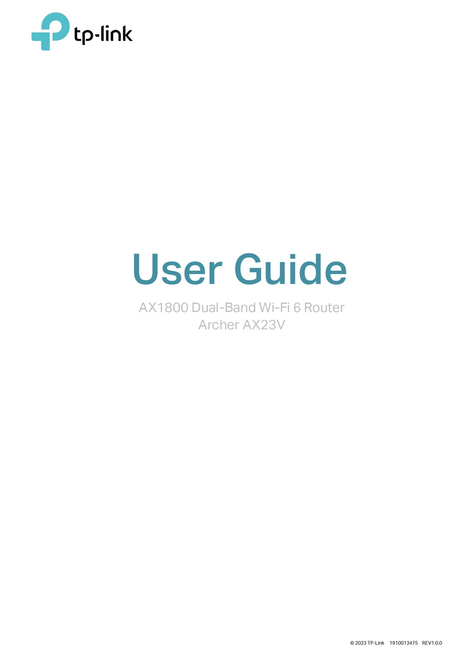 TP-LINK ARCHER AX23V USER MANUAL Pdf Download | ManualsLib