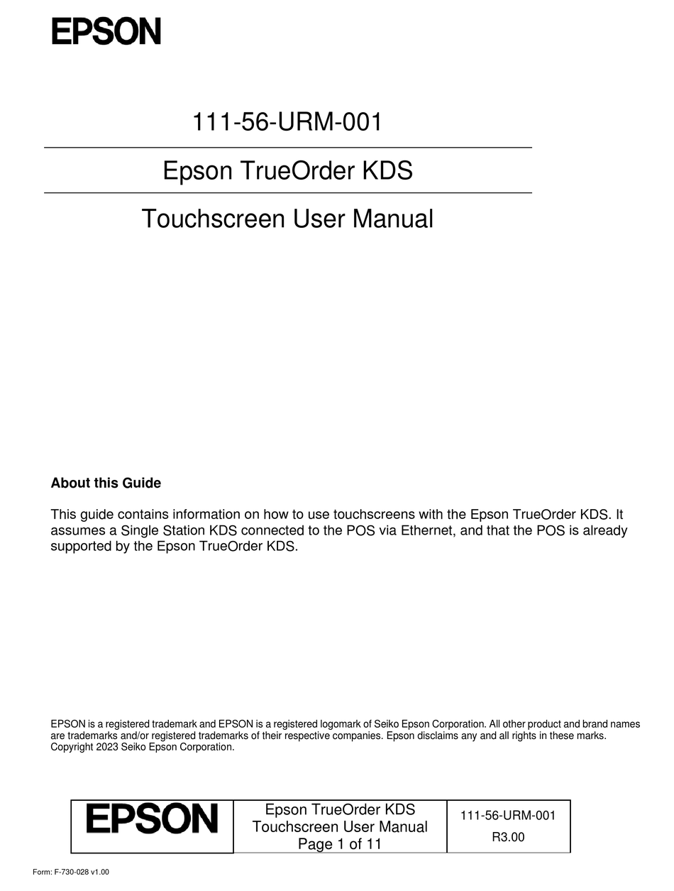 EPSON MICROTOUCH IC-215P-AA2 USER MANUAL Pdf Download | ManualsLib