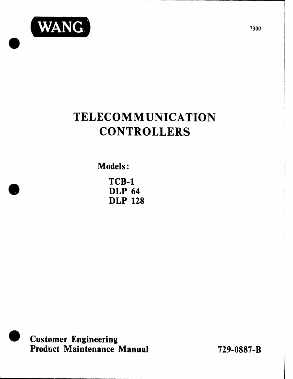 WANG TCB-1 MAINTENANCE MANUAL Pdf Download | ManualsLib